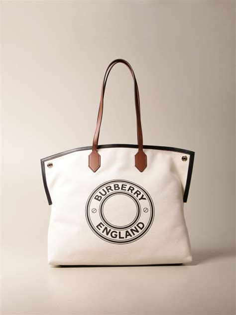 burberry logo canvas tote|Burberry canvas handbags on sale.